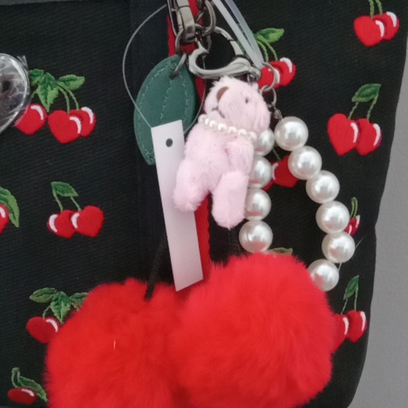 Betsey Johnson Cherry Canvas Tote 🍒🍒🍒🍒🍒 - Picture 4 of 8